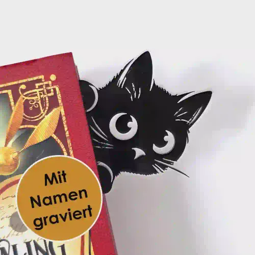 Personalisiertes Lesezeichen mit Katzengravur aus Acryl